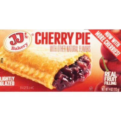 JJ’s Bakery Lightly Glazed Cherry Flavored Pie, Snack Pies, 4 Oz