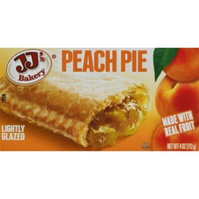 JJs Bakery Pie, Peach, Lightly Glazed