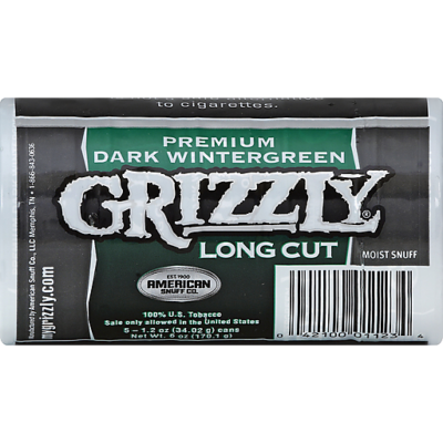 Kodiak Snuff, Moist, Long Cut, Premium Dark Wintergreen