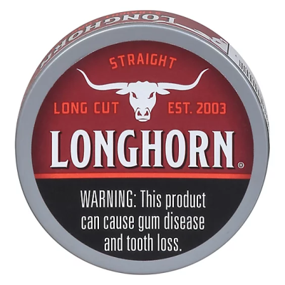 LongHorn Moist Snuff, Straight, Cut – 1.2 Ounce