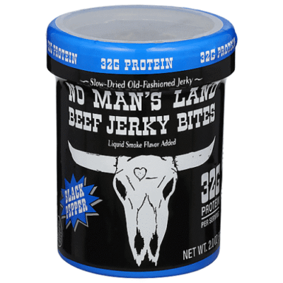 No Man’s Land Beef Jerky Bites, Black Pepper 2 Oz