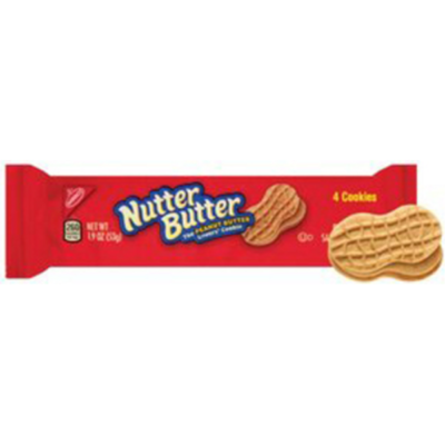 Nutter Butter Nabisco Peanut Sandwich Cookies 4 Ct Pack