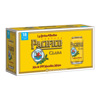 Pacifico Clara Mexican Lager Beer – 18pk/12 Fl Oz Cans