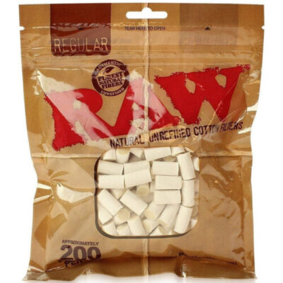 RAW Natural Cotton Filter Tips 200ct Bag