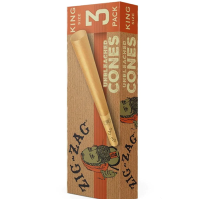 Zig Zag King Size Unbleached Paper Cones