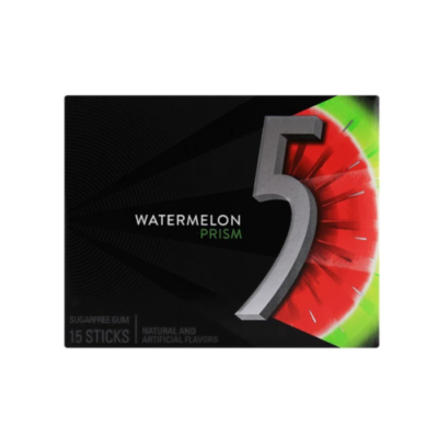 5 Gum Watermelon Prism 15 Sticks Pack