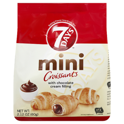 7Days 7 Days Croissants, With Chocolate Cream Filling, Mini