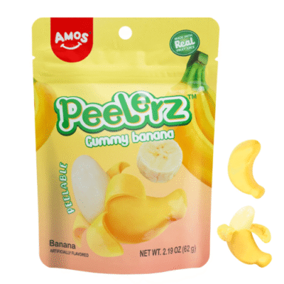 Amo’s Peelerz Banana Gummy Candy Bag