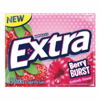 Extra Berry Burst Sugarfree Gum, Single Pack