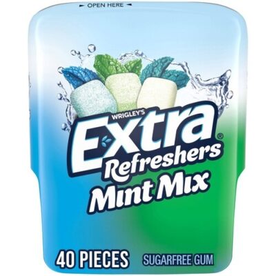 Extra Refreshers Berry Mix Sugar Free Chewing Gum, 40 Piece Bottle