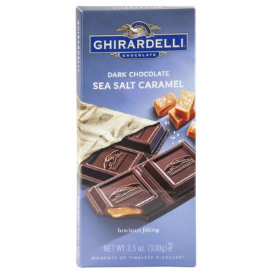 Ghirardelli Dark Chocolate & Sea Salt Caramel Bar – 3.5oz
