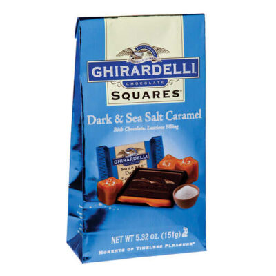 Ghirardelli Dark Chocolate Sea Salt Caramel Squares, 5.32 Oz Bag