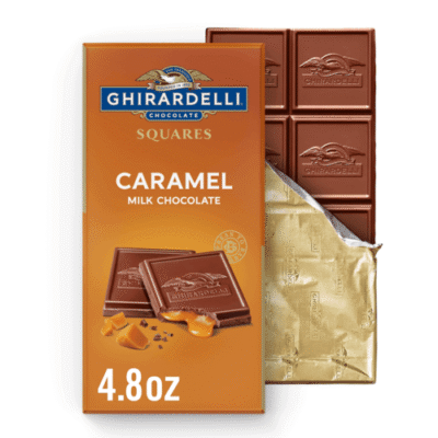 Ghirardelli Milk Chocolate & Caramel Squares Bar – 4.8oz