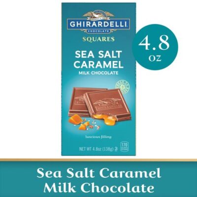 Ghirardelli Milk Sea Salt Caramel Squares Bar – 4.8oz