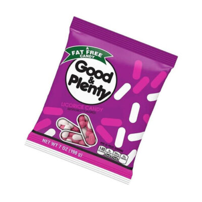 Good & Plenty Licorice, Fat Free Chewy Candy Bag, 7 Oz