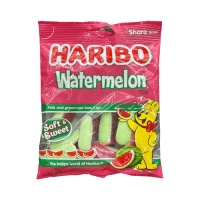 Haribo Gummi Candy, Watermelon, Soft & Sweet, Share Size 4.1 Oz
