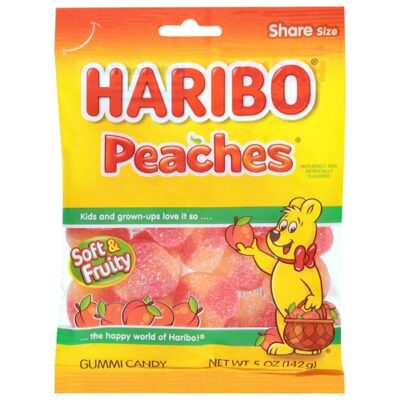 Haribo Peaches Gummi Candy 142g Bag
