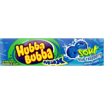 Hubba Bubba Max Sour Blue Raspberry Bubble Gum
