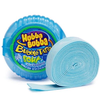 Hubba Bubba Sour Blue Raspberry Bubble Gum Tape