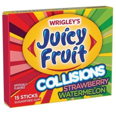 Juicy Fruit Collisions Strawberry Watermelon Gum Single