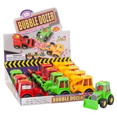 Kidsmania Bubble Mania Dozer Trucks Filled With Gum Nuggets