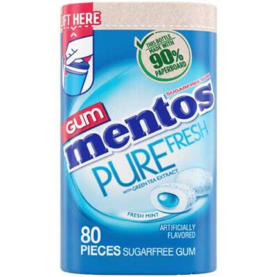 Mentos Gum, Sugar Free, Fresh Mint