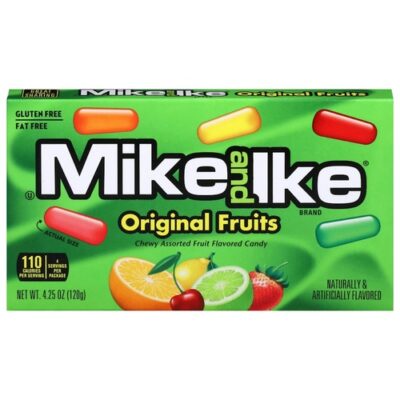 Mike and Ike Original Fruits Chewy Candy Theater Box, 4.25 Ounce