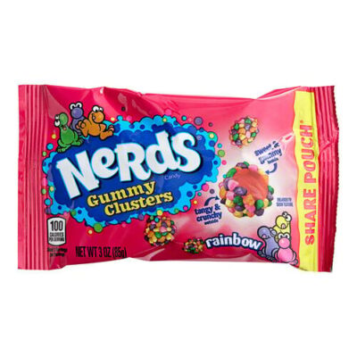 Nerds Gummy Clusters Rainbow Candy Share Pouch 3 Oz