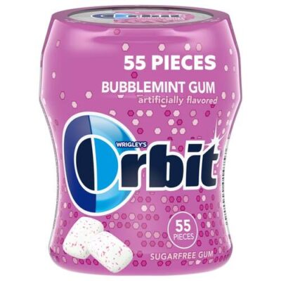 Orbit Bubblemint Sugar Free Chewing Gum, 55 Piece Bottle