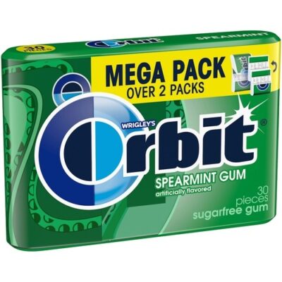 Orbit Spearmint Sugar Free Chewing Gum, 30-Piece Pack