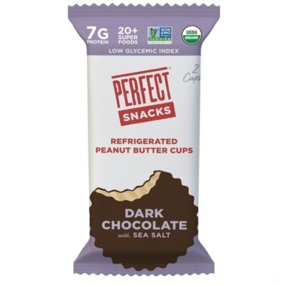 Perfect Snacks Refrigerated Peanut Butter Cups, Dark Chocolate With Sea Salt