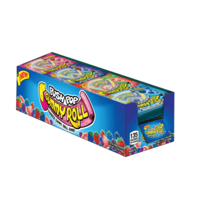 Push Pop Gummy Roll Candy, Blue Raspberry 1.4 Oz