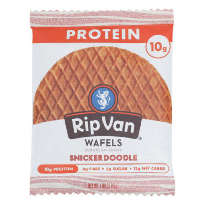 Rip Van Wafels Vanilla – Wafel Protein Snickerddl – Case Of 12 – 1.48 OZ