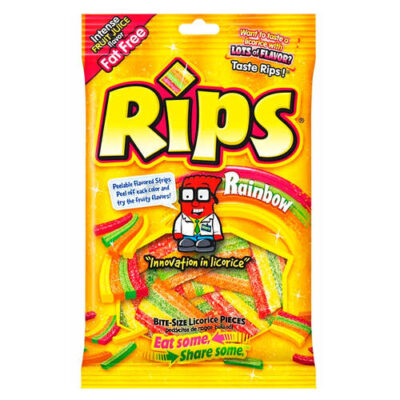 Rips Licorice Pieces, Rainbow, Bite Size