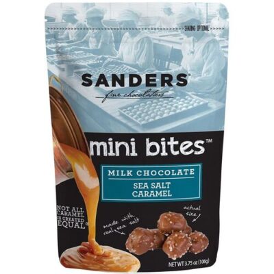 Sanders Sea Salt Caramels, Milk Chocolate, Minis 3.75 Oz