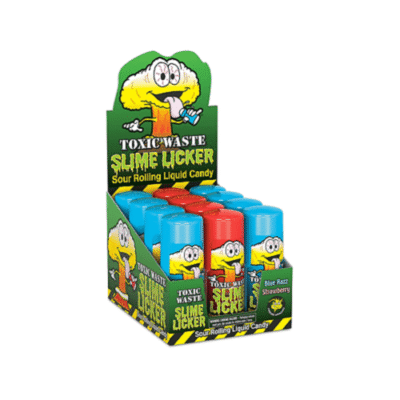 Toxic Waste Slime Licker Sour Rolling Liquid Blue Razz Candy