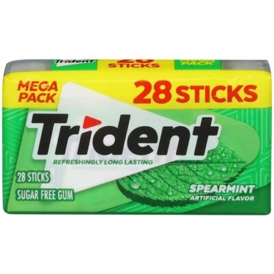 Trident Gum, Spearmint, Sugar Free, Mega Pack