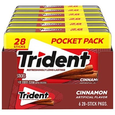 Trident Gum, Sugar Free, Cinnamon, Pocket Pack