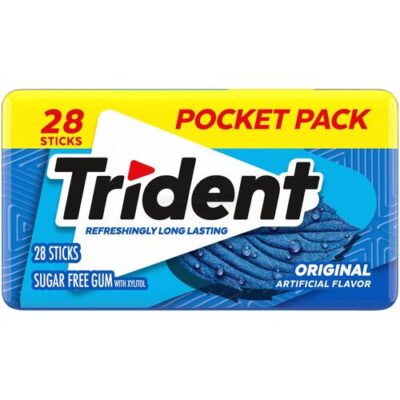 Trident Gum, Sugar Free, Original, Pocket Pack