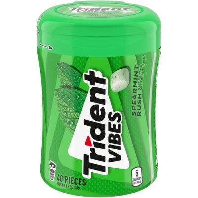 Trident Vibes Spearmint Rush Sugar Free Gum, 40 Pieces