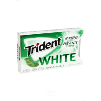 Trident White Spearmint Sugar Free Gum, 16 Piece Pack