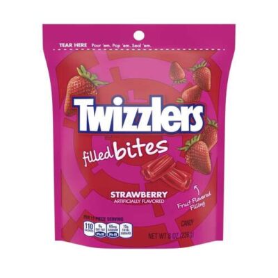 Twizzlers Filled Bites Strawberry Licorice Candy – 8oz