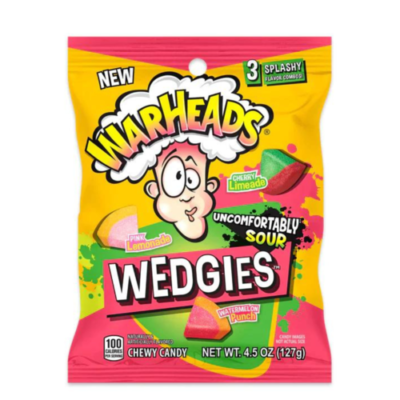 Warheads Sour Wedgies Candy, 4.5 Ounce Bag