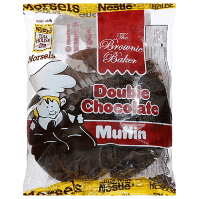 Brownie Baker Muffin, Double Chocolate 6 Oz
