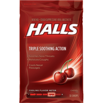 Halls Mentho-Lyptus Cough Suppressant/Oral Anesthetic Menthol Drops 9 Ct Pack