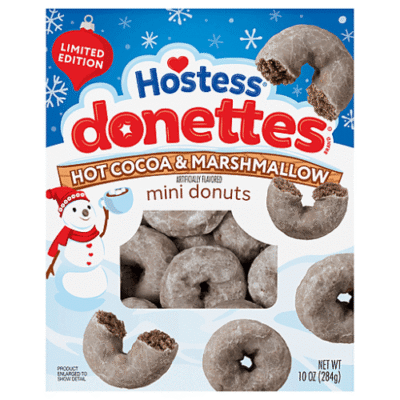 Hostess Donettes Hot Cocoa & Marshmallow Mini Donuts 10.5 Oz. Bag