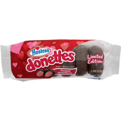 Hostess Frosted Strawberry Mini Donettes Single Serve, 6 Count, 3 Oz
