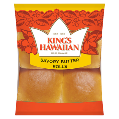King’s Hawaiian Savory Butter Rolls 4 Ct Pack