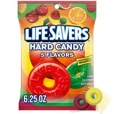 Life Savers Original Five Flavors Hard Candy, Individually Wrapped, 6.25oz Bag
