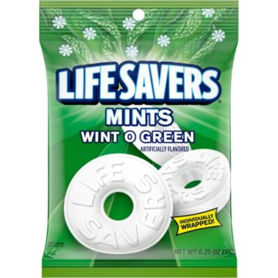 Life Savers Wint O Green Breath Mints Hard Candy In Bag – 6.25 Oz